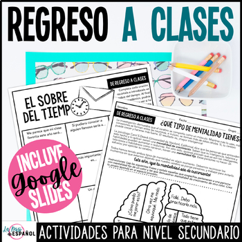 Preview of Back to School Activities in Spanish 1st Week - Actividades regreso a clases