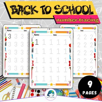 Preview of Back to School Activities "number tracing" First Week of School
