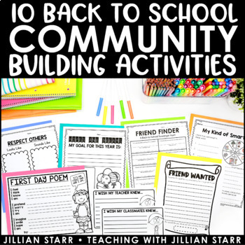 Preview of Back to School Activities to Build Community for Beginning of the Year