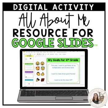Preview of Back to School Activity: All About Me Digital Activity