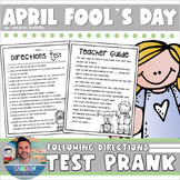 April Fool's Day Test Prank Back to School Activity for Fo