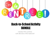 Back-to-School Activity BUNDLE - Five Fun French Activities!