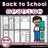 SPANISH Back to School Activities | Actividades de regreso