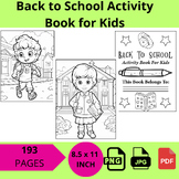 Back to School Activity Book for Kids PRINTABLE