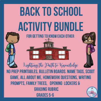 Preview of Back to School Activity Bundle  (5-6 & Sp.Ed.)