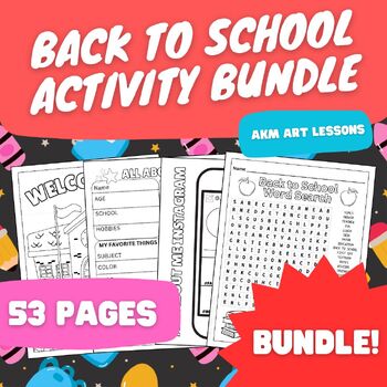 Preview of Back to School Activity Bundle - First Day - Coloring Pages - Get to Know You