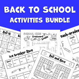 Back to School Activity Bundle | First Week of School | Su