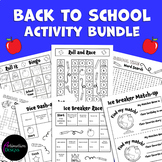 Back to School Activity Bundle | First Week of School | Su