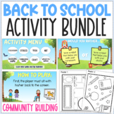 Back to School Activity Bundle - Fun Whole Class Community