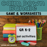 Back to School Activity Calm Down Coping Skill Game and Wo