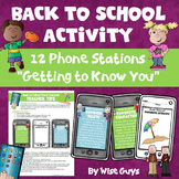 Back to School Activity Cell Phone Station Cards 