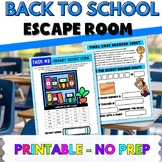 Back to School Activity Printable Escape Room Critical Thi
