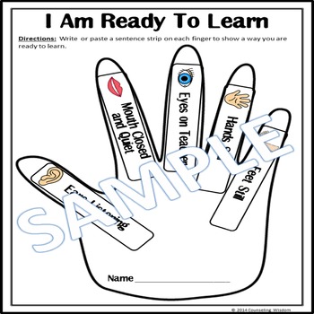 I Am Ready to Learn-Back to School Activity by Counseling Wisdom