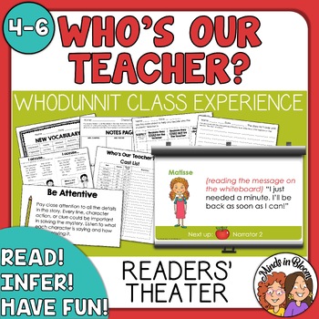 Preview of Back to School Activity MYSTERY Readers Theater Fluency Inference Comprehension