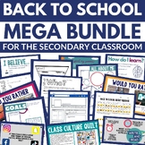 Back to School Activity Mega Bundle for Secondary- Games, 