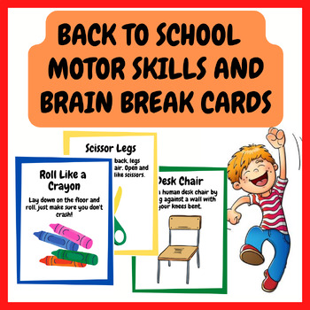 Back to School Activity - Movement break cards | Motor skills game by ...