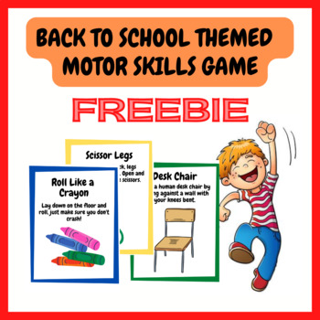 Preview of Back to School Activity - Movement break cards,  Motor skills game FREEBIE