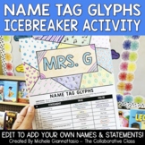 Back to School Activity | Name Tag Glyph | Icebreaker | Fi