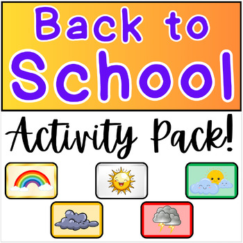 Preview of Back to School Activity Pack!