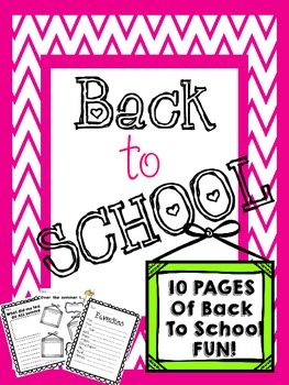 Preview of Back to School Activity Pack