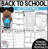Back to School Activity Pack - 40 Worksheets and Lesson Ideas