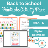 Back to School Activity Pack | Occupational Therapy | Pres