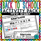 Back to School Activity Pack for First Grade