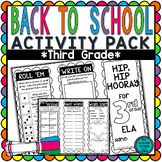 Back to School Activity Pack for Third Grade