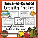 First Day of School Activity Pack