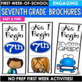 Back to School Activity Seventh Grade for First Week of Sc