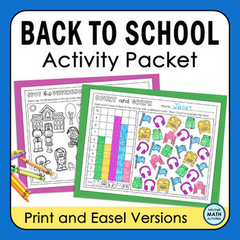 Preview of Back to School Activity and Coloring Pages Early Finishers Pack