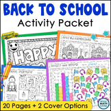 Back to School Activity and Coloring Pages Early Finishers Pack