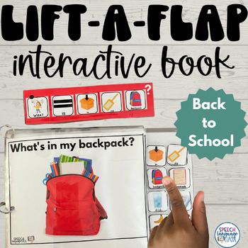 Preview of Back to School Adapted Interactive Book for Common Objects in Speech Therapy