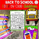 Back to School Addition Color by Code