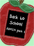 Back to School Admin Pack 1 - classroom resources