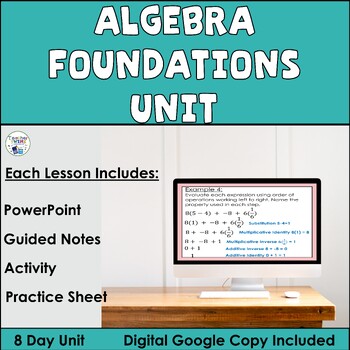 Preview of Back to School Algebra Foundations Unit