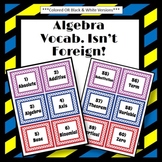 Back to School: Algebra Vocab Isn't Foreign Activity