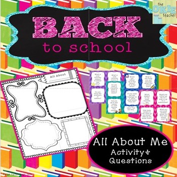 Back to School All About Me by Paige Yarborough The Okie Teacher