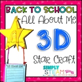 Back to School All About Me 3D Star Craft