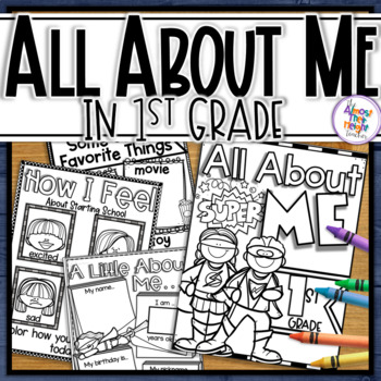 Preview of Back to School All About Me Activity Book for 1st Grade
