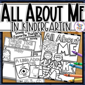 Preview of Back to School All About Me Activity Book for Kindergarten