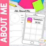 Back to School- All About Me Activity Pack