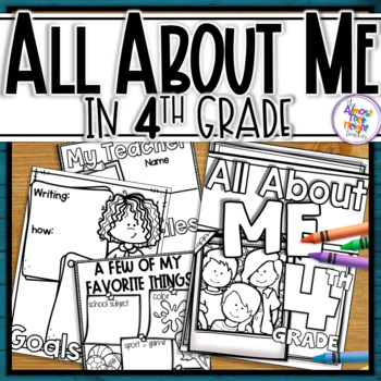 Preview of Back to School All About Me Activity Book for 4th Grade