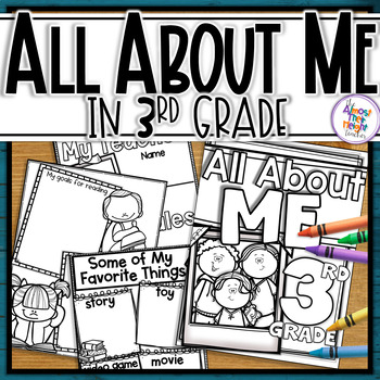 Preview of Back to School All About Me book for 3rd Grade