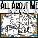 Back to School All About Me book for 3rd Grade