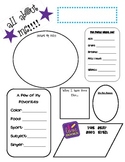 Back to School: All About Me Activity Sheet FREEBIE