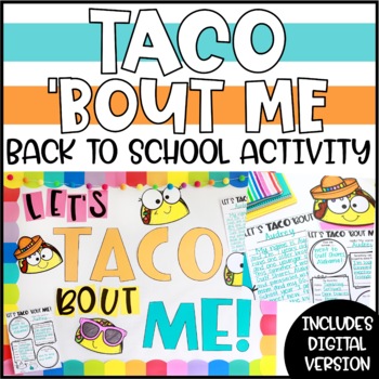 Preview of Back to School All About Me Activity - Taco 'Bout Me