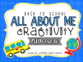 Back to School All About Me Craftivity- Fifth Grade