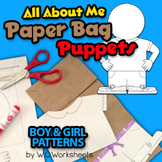 Back to School Activity All About Me Bag Craft Star Student Puppet