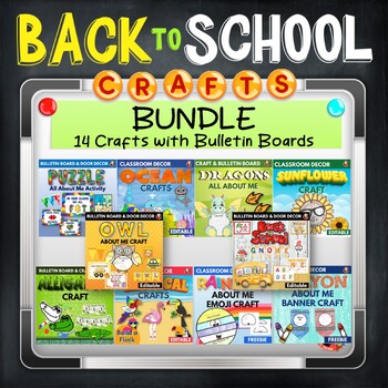 Preview of Back to School All About Me Crafts and Bulletin Board Decor Bundle